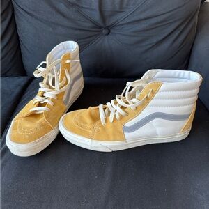 Vans Men's High-Top Sneakers - Yellow and White